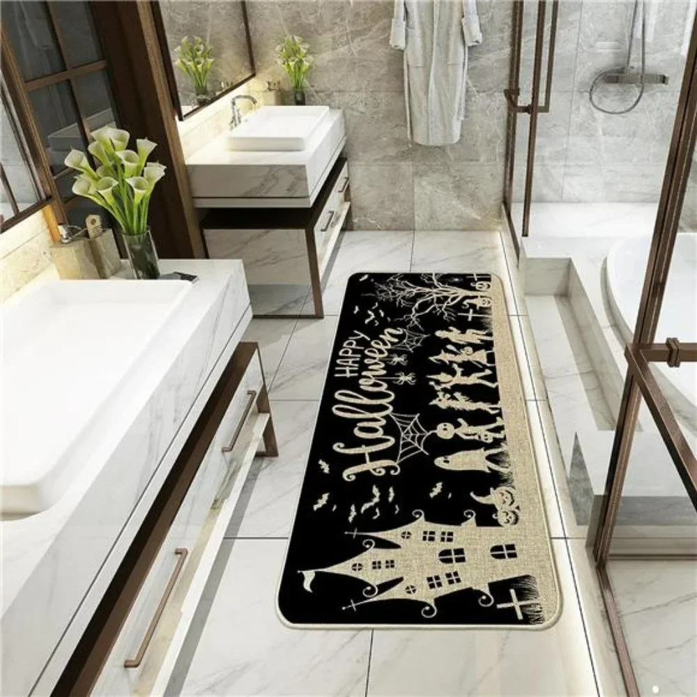 Halloween Kitchen Mats Set of 2,  Kitchen Rugs and Mats, 17x29 Inch-17x47 inch